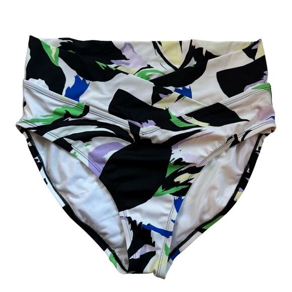 Dick's Sporting Goods Women's Rush Floral V High Waist Swim Bottoms Large NWT - Picture 2 of 10